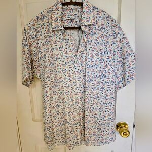 Peter Millar White and Blue Shirt